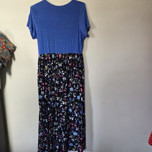 Modcloth maxi dress size 1x floral criss cross top - Picture 5 of 8